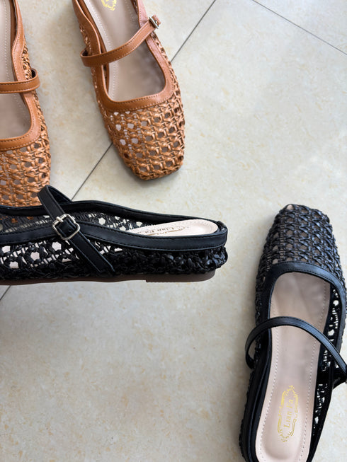 Pu Hollow Out Slip On Flats